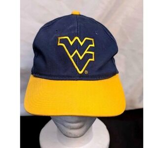 VTG. West Virginia Mountaineers Snapback ~ Flying WV Embroidered Logo~Adjustable